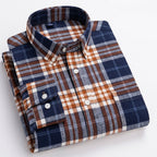 Matthew | Men's Plaid Long-Sleeve Button-Down Shirt