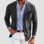 Ryan | Men's Tailored Knit Blazer Mens Winter Coat Notch Lapel