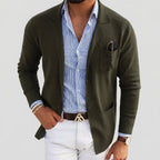Ryan | Men's Tailored Knit Blazer Mens Winter Coat Notch Lapel