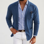 Ryan | Men's Tailored Knit Blazer Mens Winter Coat Notch Lapel