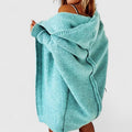 Rosalynne | Women's Oversized Knee-Length Cardigan with Large Hood