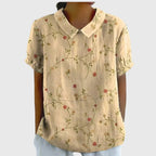 Jenna | Women's Relaxed-Fit Short-Sleeve Blouse with Floral Print