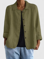 Claudine | Women's Loose-Fit Layering Top with Open or Closed Front