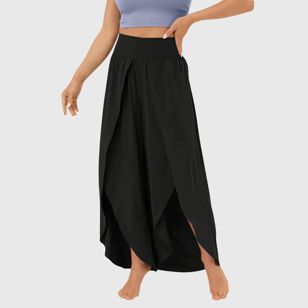 Diane | Women's Relaxed Flared Pants with Integrated Shorts