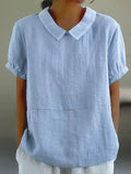 Sophie | Women’s Linen Peter Pan Collar Blouse