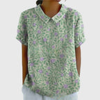 Jenna | Women's Relaxed-Fit Short-Sleeve Blouse with Floral Print