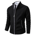 Caleb | Men's Merino Wool Full-Zip Mock Neck Sweater