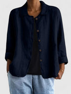 Claudine | Women's Loose-Fit Layering Top with Open or Closed Front