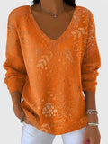 Aislynnne | Women's V-Neck Loose-Fit Printed Top with Relaxed Silhouette