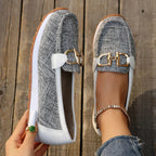 Emma | Women's Flat Loafers Slip-On Buckle Comfort Walking Shoes