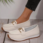 Emma | Women's Flat Loafers Slip-On Buckle Comfort Walking Shoes