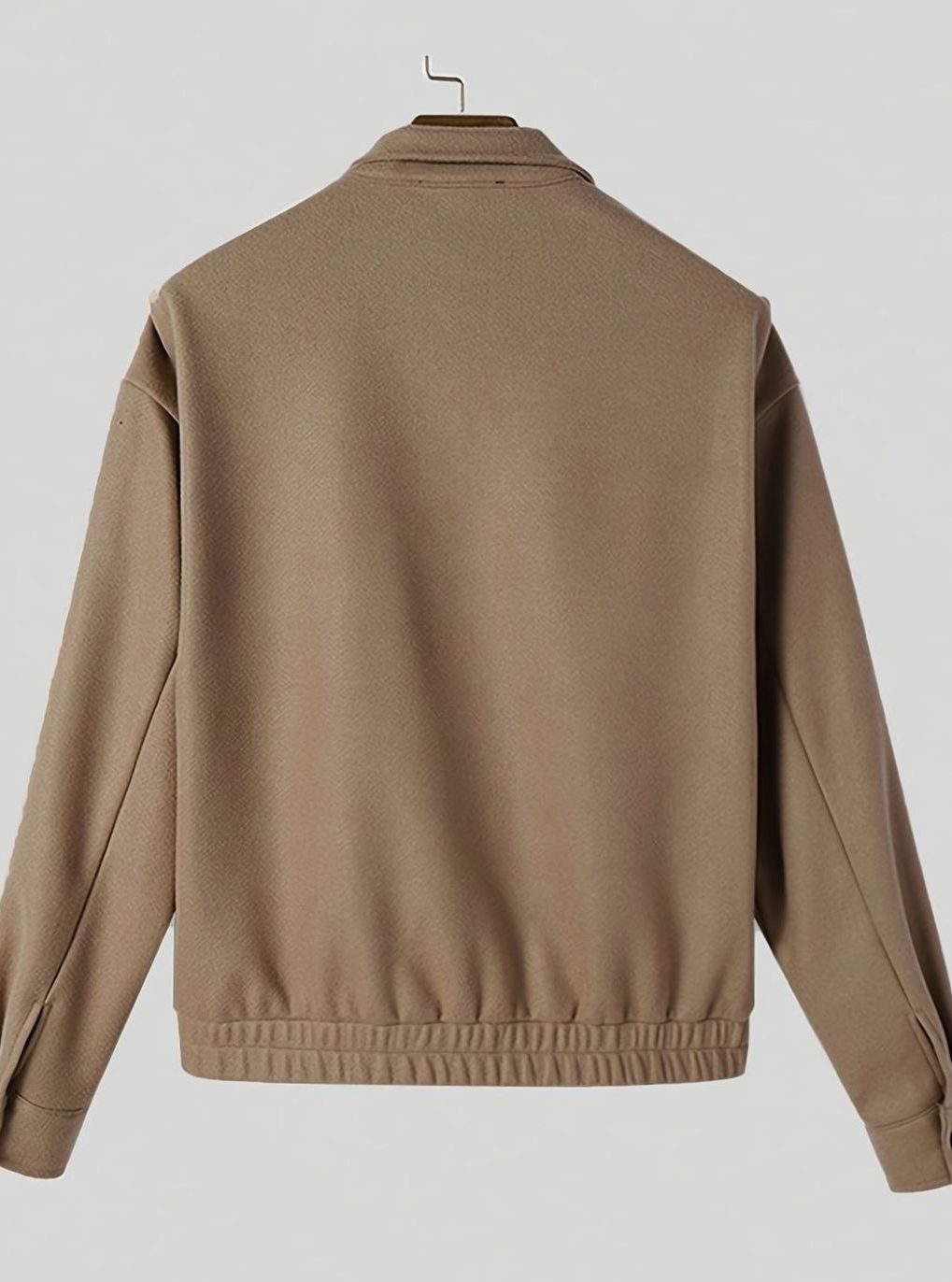 Sebastian | Men's Button-Front Wool-Look Bomber Jacket Stand Collar