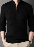 Aiden | Men's Cable Knit Half-Zip Warm Winter Sweater