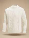 Alexander | Men's Cable-Knit Mock-Neck Regular-Fit Pullover Sweater