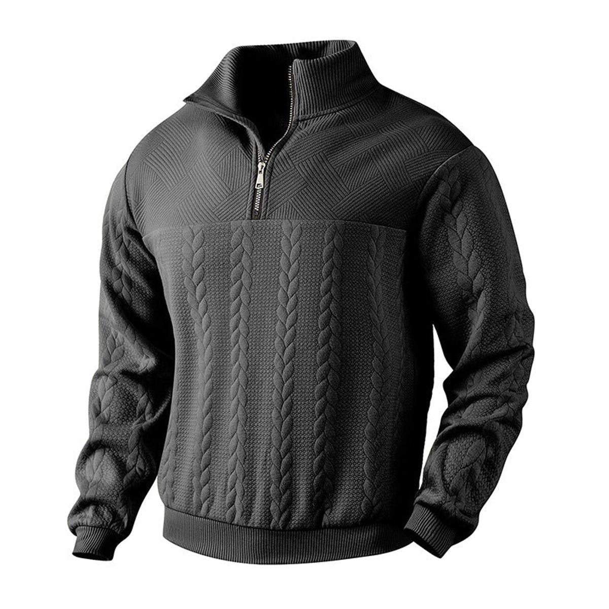 Alexander | Men's Cable Knit Sweater Quarter-Zip Pullover