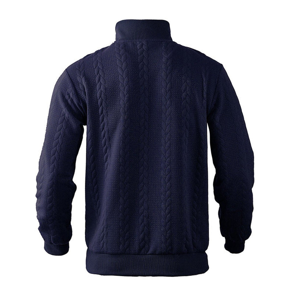 Alexander | Men's Cable Knit Sweater Quarter-Zip Pullover