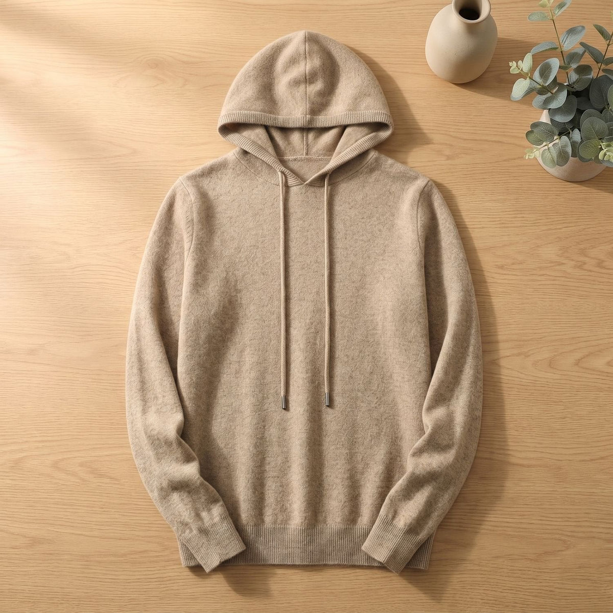 Ethan | Men's Cashmere Hooded Drawstring Pullover Sweater