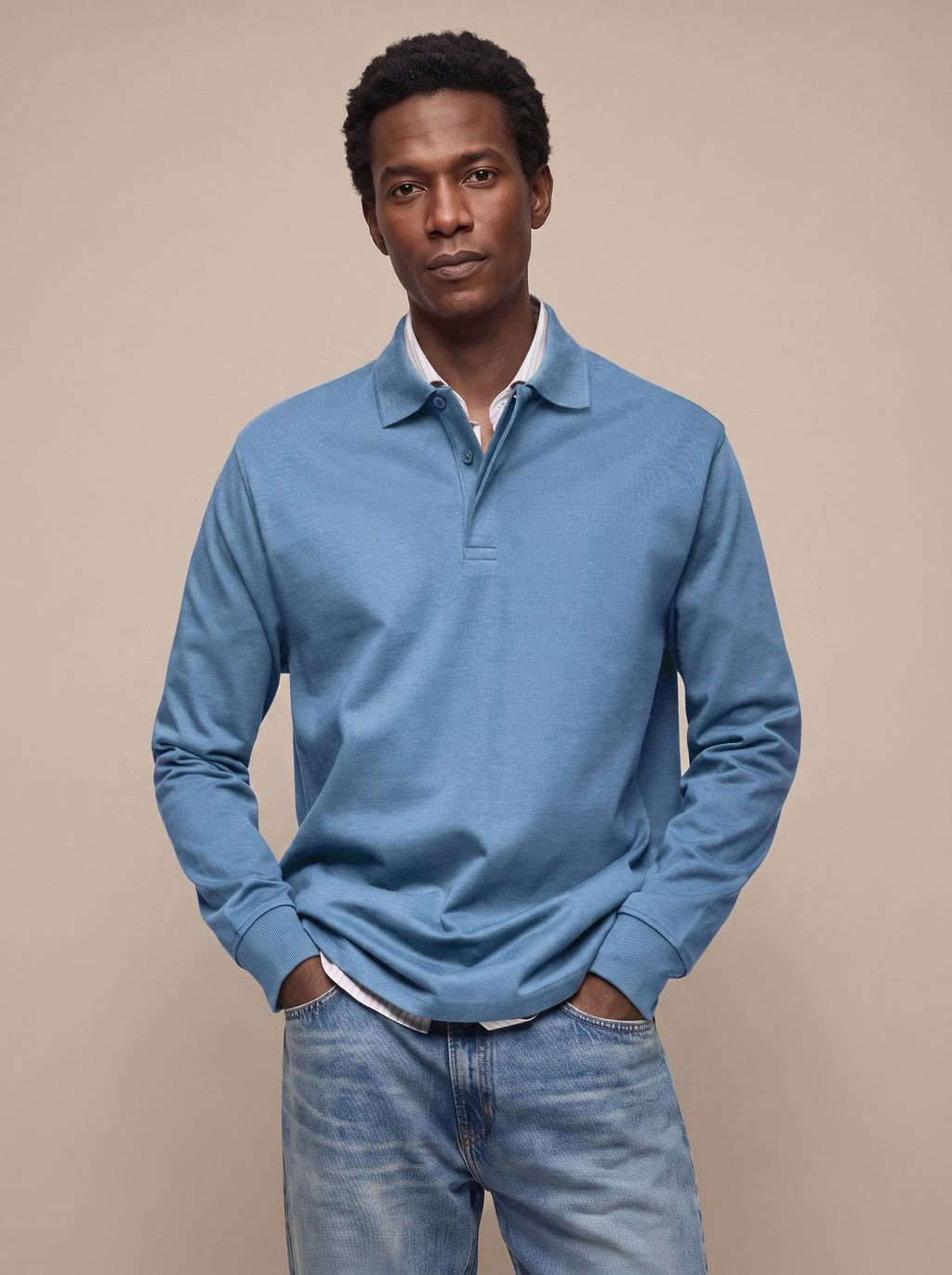 Mason | Men's Classic Long-Sleeve Cotton Polo Shirt
