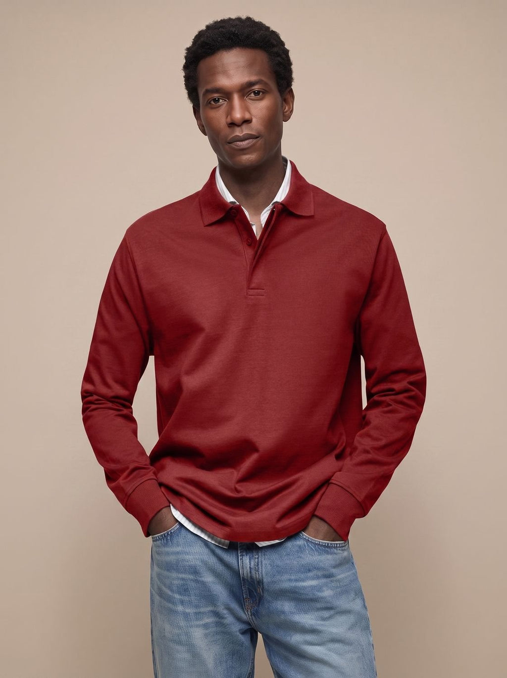 Mason | Men's Classic Long-Sleeve Cotton Polo Shirt
