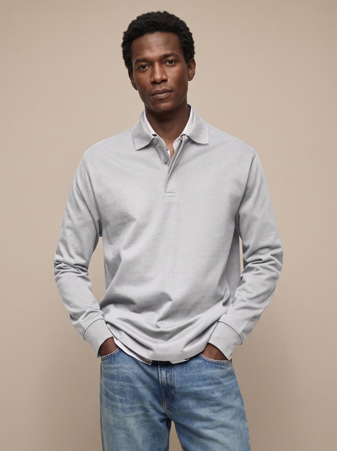 Mason | Men's Classic Long-Sleeve Cotton Polo Shirt