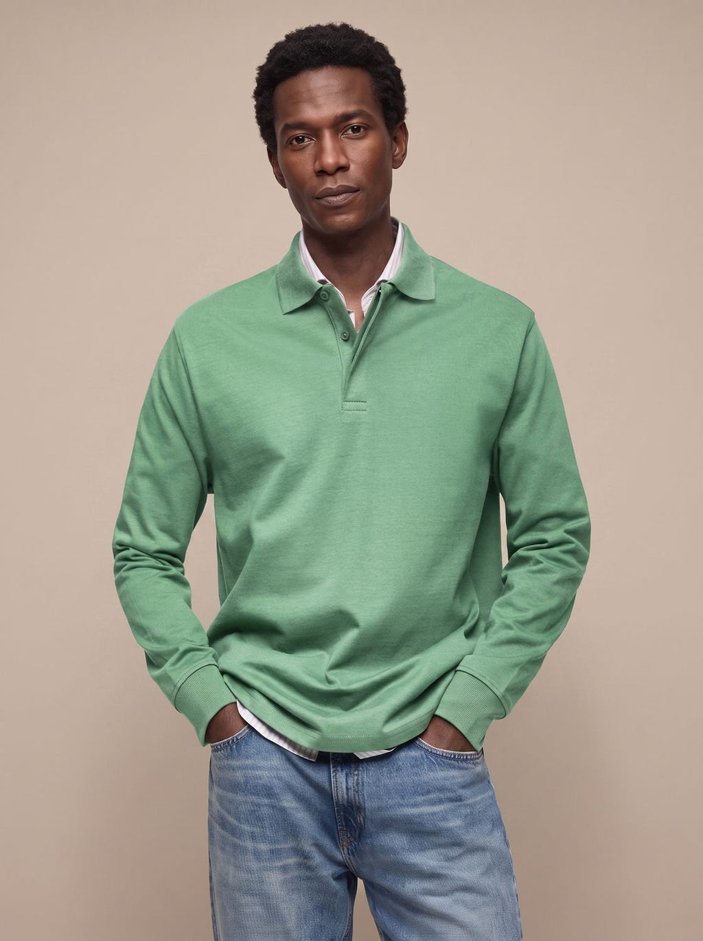 Mason | Men's Classic Long-Sleeve Cotton Polo Shirt