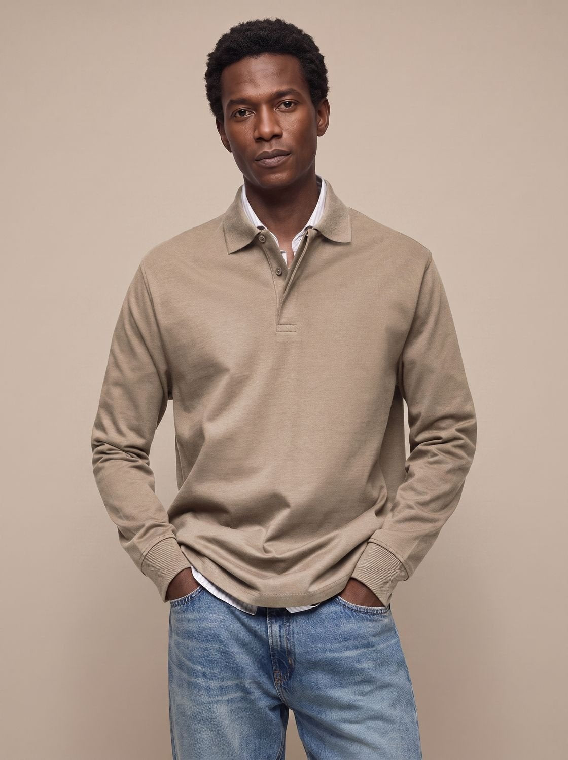 Mason | Men's Classic Long-Sleeve Cotton Polo Shirt