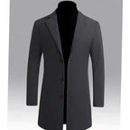 Alexander | Men's Classic Long Wool Coat Single-Breasted Overcoat