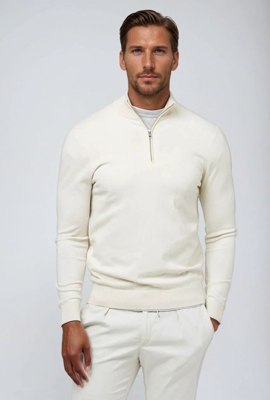 William | Men's Classic Quarter-Zip Knit Sweater