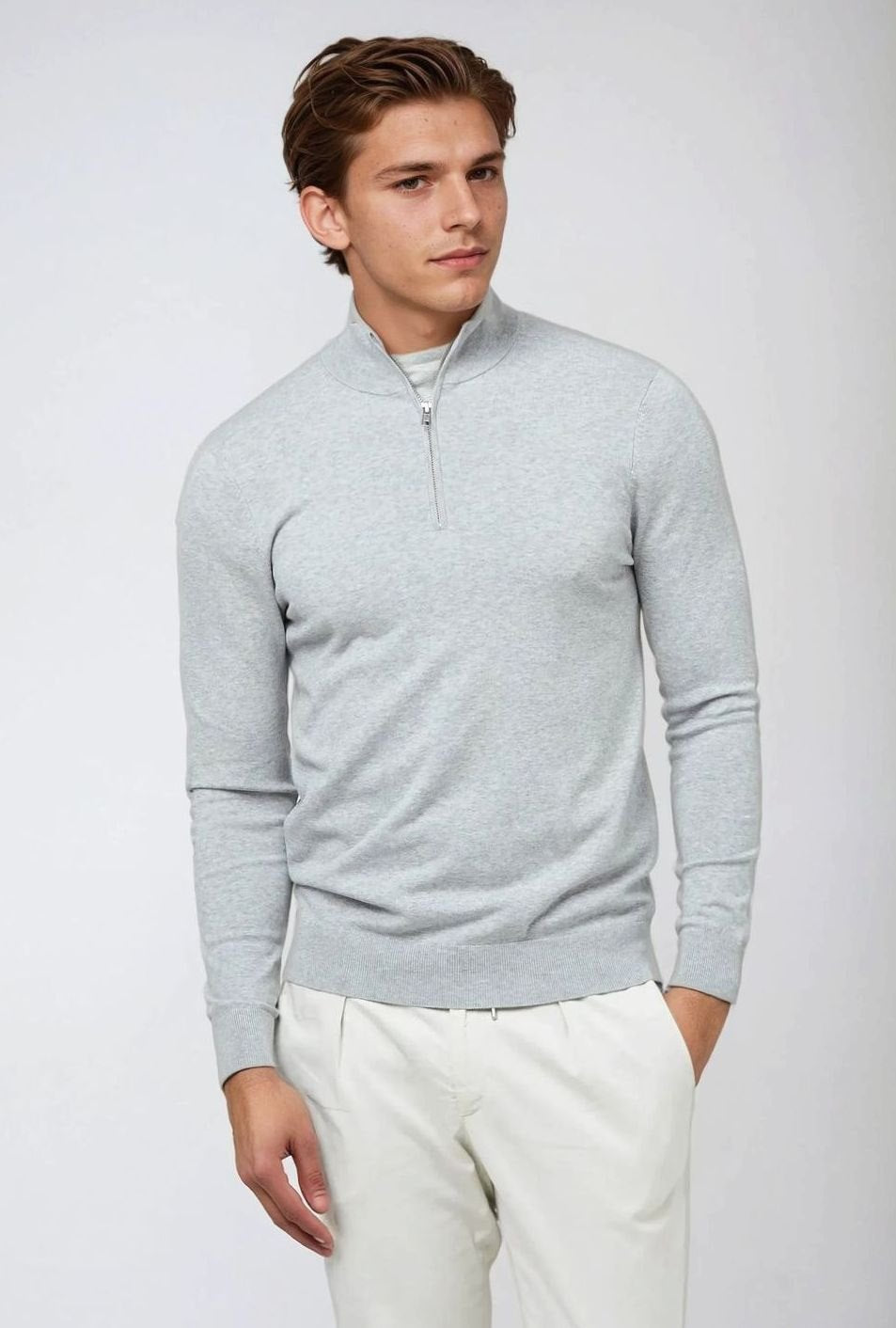 William | Men's Classic Quarter-Zip Knit Sweater