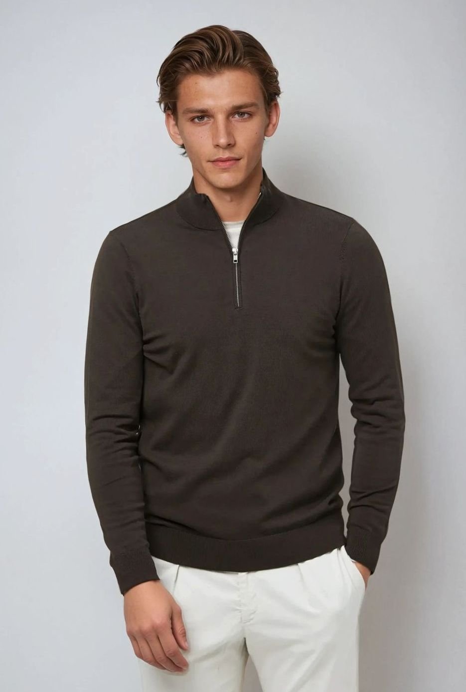 William | Men's Classic Quarter-Zip Knit Sweater