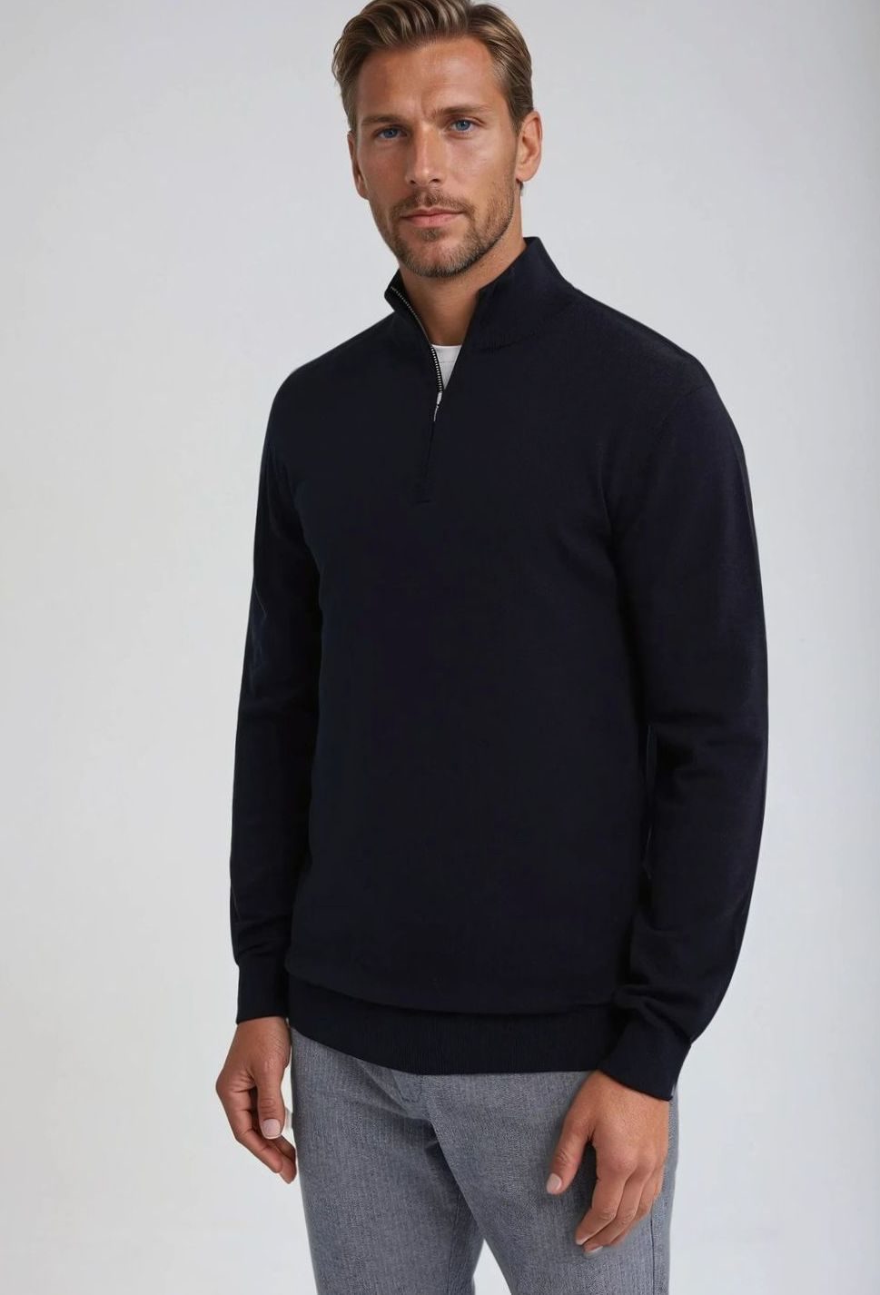 William | Men's Classic Quarter-Zip Knit Sweater