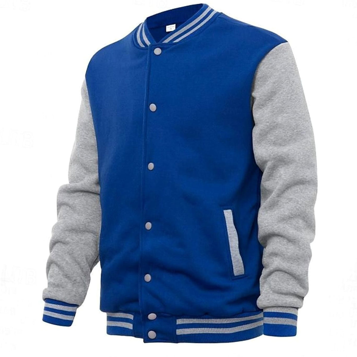 Henry | Men's Classic Varsity Bomber Jacket Snap-Front Ribbed Collar