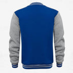 Henry | Men's Classic Varsity Bomber Jacket Snap-Front Ribbed Collar