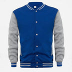 Henry | Men's Classic Varsity Bomber Jacket Snap-Front Ribbed Collar