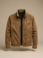 Sebastian | Men's Cotton Stand-Collar Multi-Pocket Zip-Up Jacket