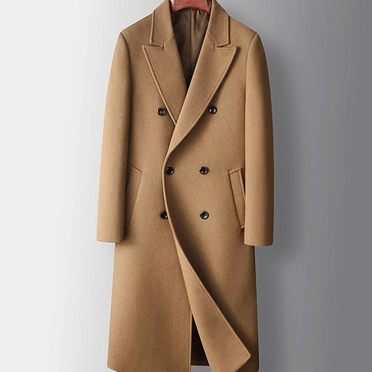 Henry | Men's Double-Breasted Wool Overcoat Long Tailored Coat