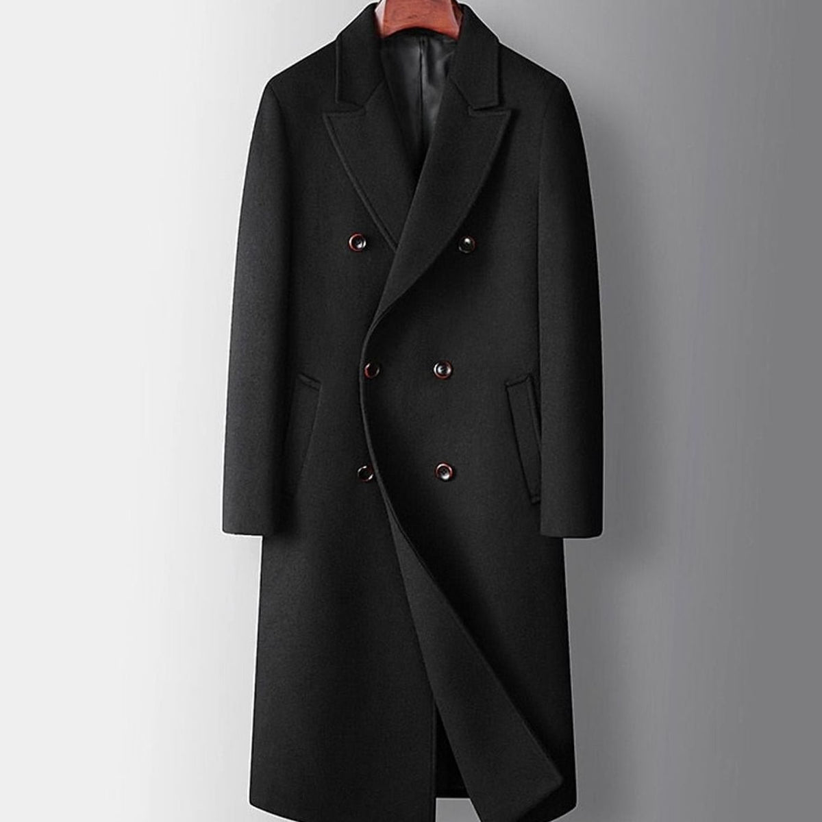Henry | Men's Double-Breasted Wool Overcoat Long Tailored Coat