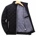 Caleb | Men's Fleece-Lined Quilted Bomber Jacket Full-Zip