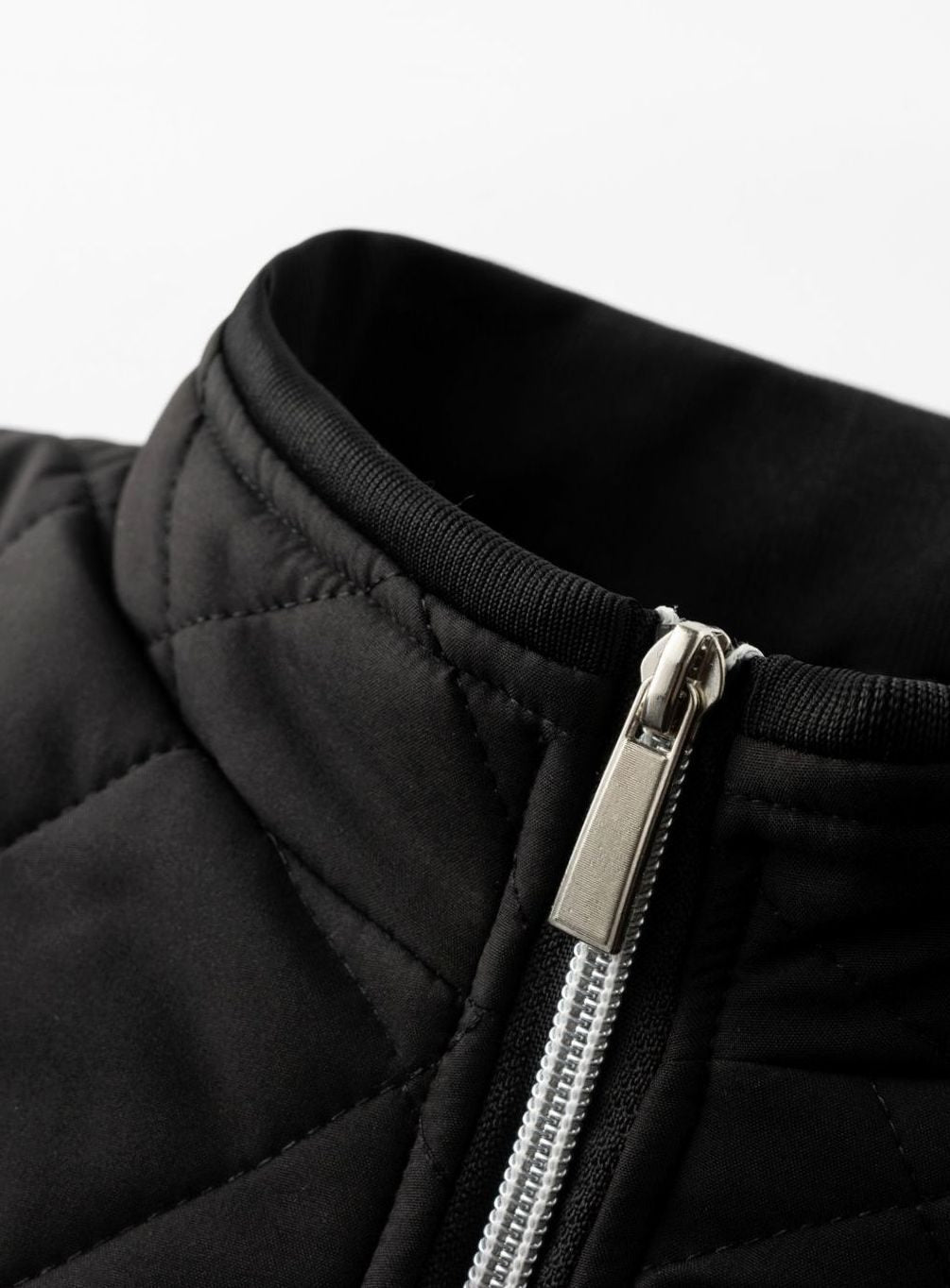 Caleb | Men's Fleece-Lined Quilted Bomber Jacket Full-Zip
