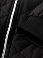 Caleb | Men's Fleece-Lined Quilted Bomber Jacket Full-Zip