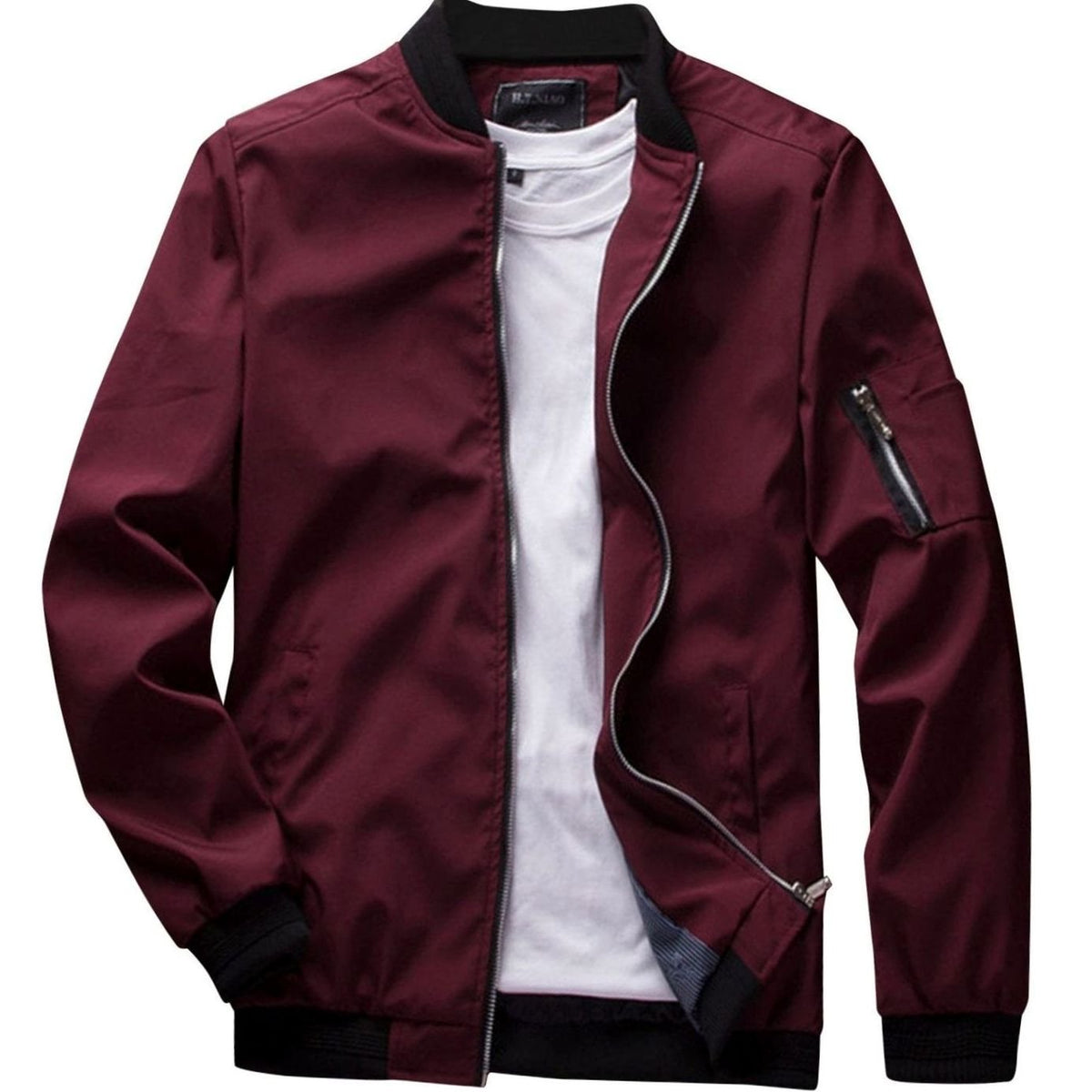 Jackson | Men's Full-Zip Bomber Front Jacket Ribbed-Collar Lightweight
