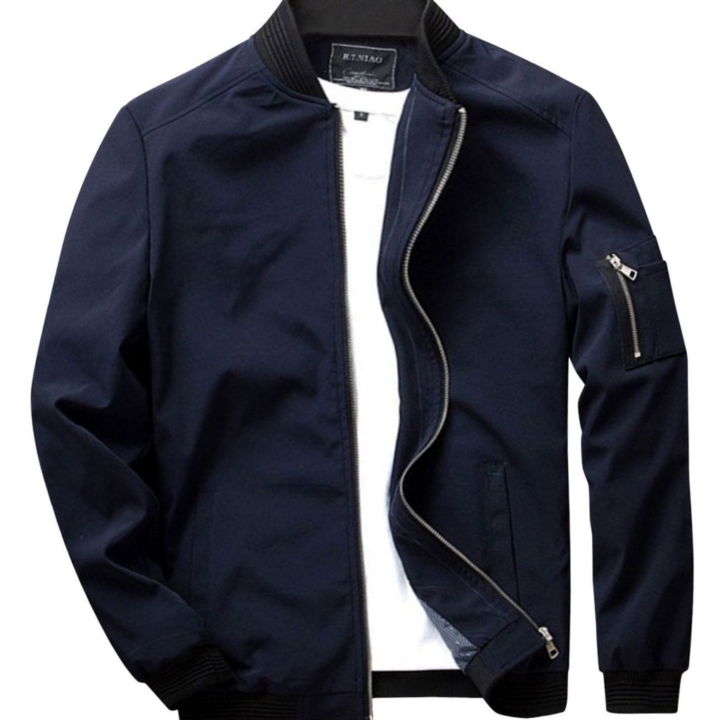 Jackson | Men's Full-Zip Bomber Front Jacket Ribbed-Collar Lightweight