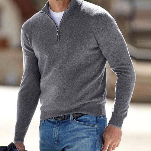 Caleb | Men's Half-Zip Knit Warm Jumper Pullover Sweater
