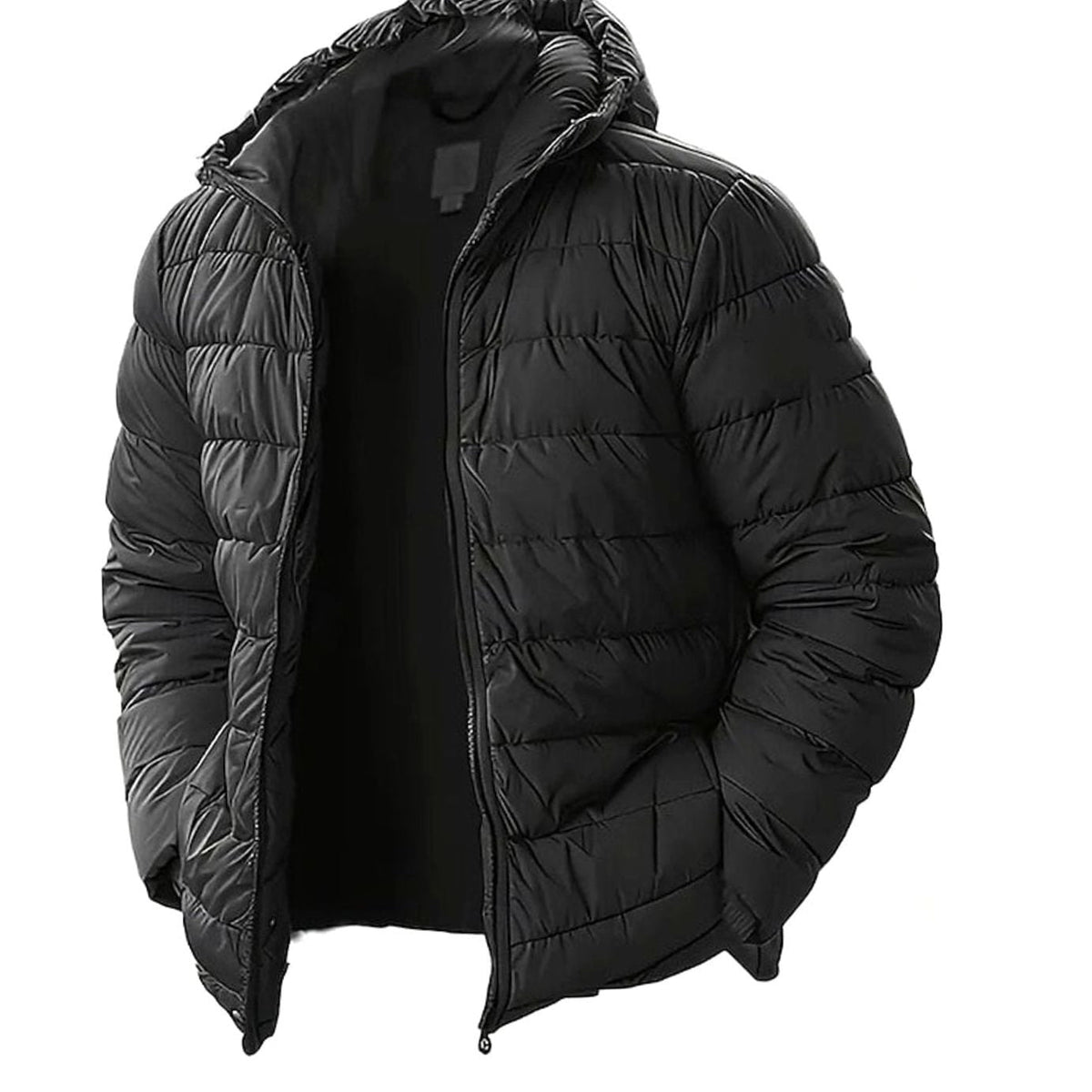 Oliver | Men's Hooded Quilted Coated Puffer Jacket Regular Fit