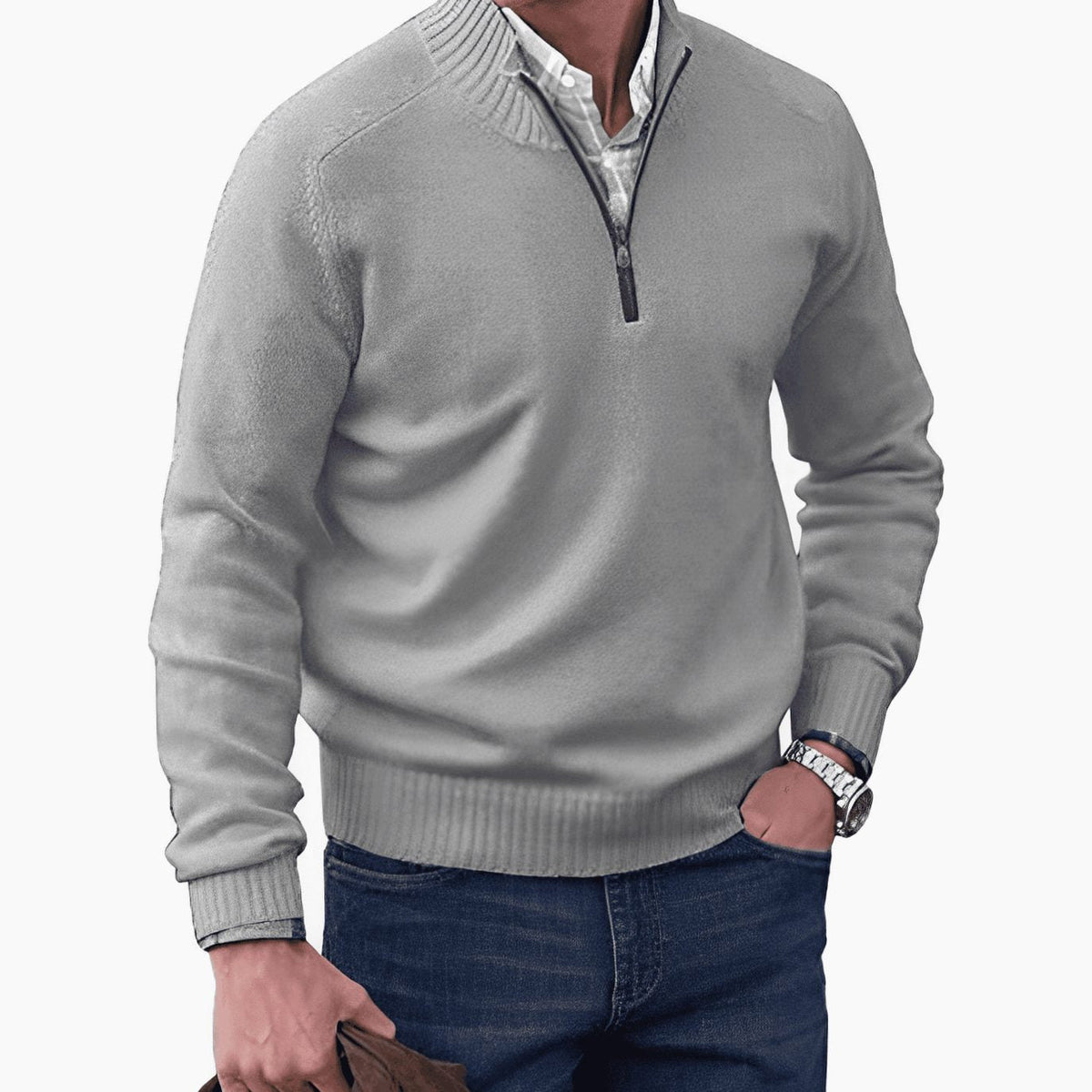Jackson | Men's Knit Half-Zip Pullover Jumper Quarter-Zip Sweater