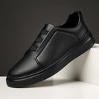 Oliver | Men's Leather Slip-On Sneakers Elastic Strap Casual