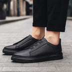 Oliver | Men's Leather Slip-On Sneakers Elastic Strap Casual