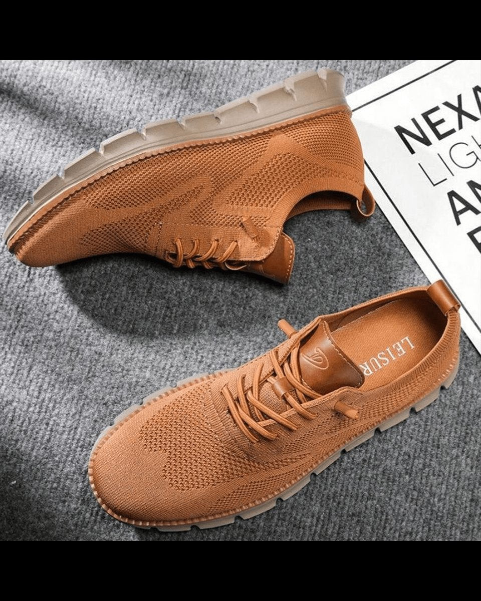 William | Men's Lightweight Breathable Knit Lace-Up Casual Sneakers