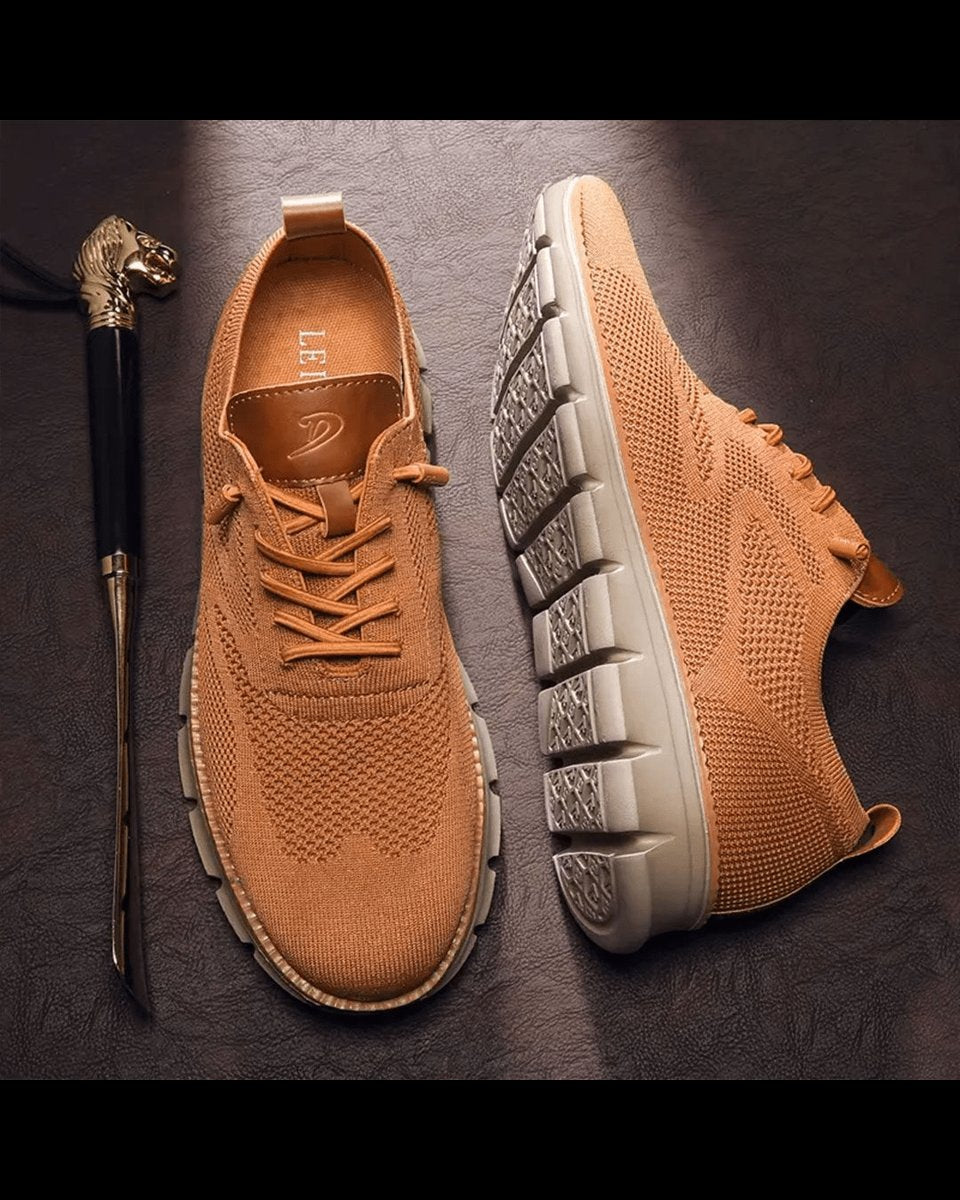 William | Men's Lightweight Breathable Knit Lace-Up Casual Sneakers