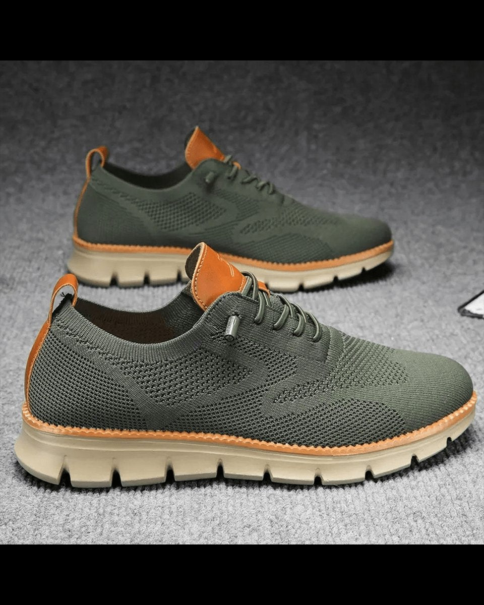 William | Men's Lightweight Breathable Knit Lace-Up Casual Sneakers